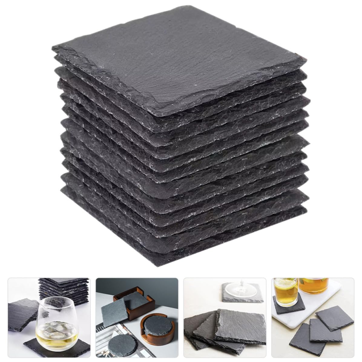 Natural Stone Drink Coasters Set Z48042