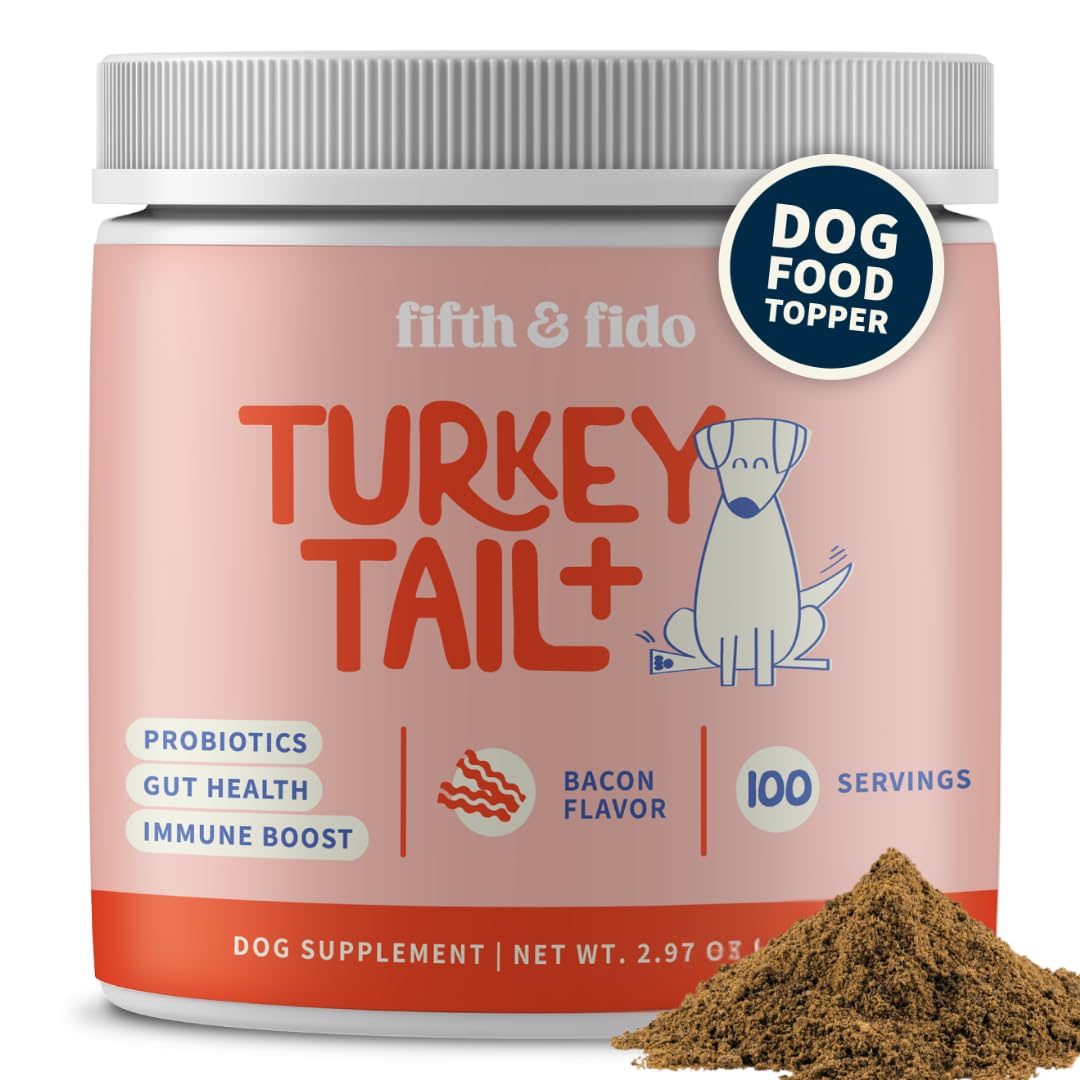 Turkey Tail Mushroom for Dogs Bacon Powder Probiotic A9987