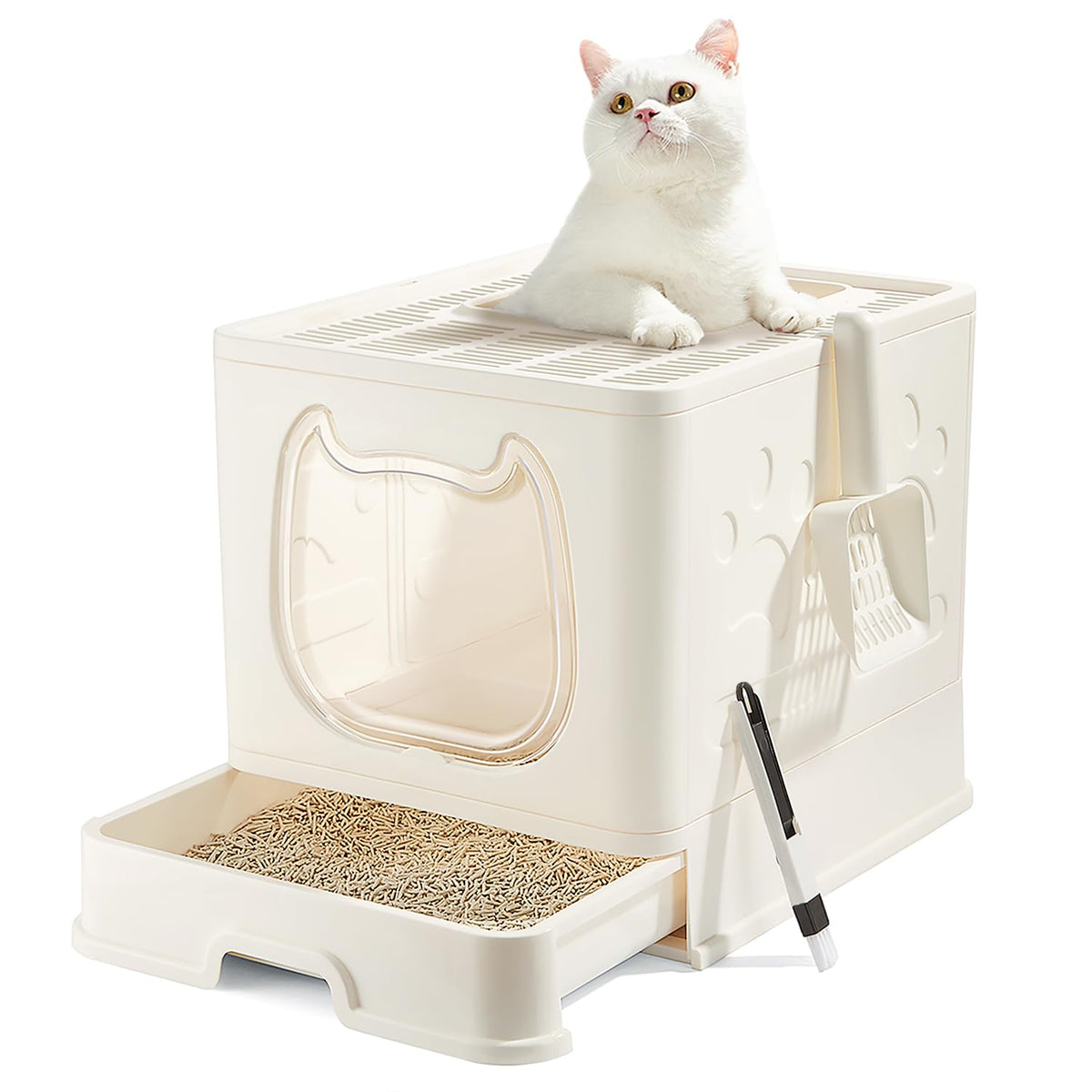 Covered Cat Litter Box with Lid R54795