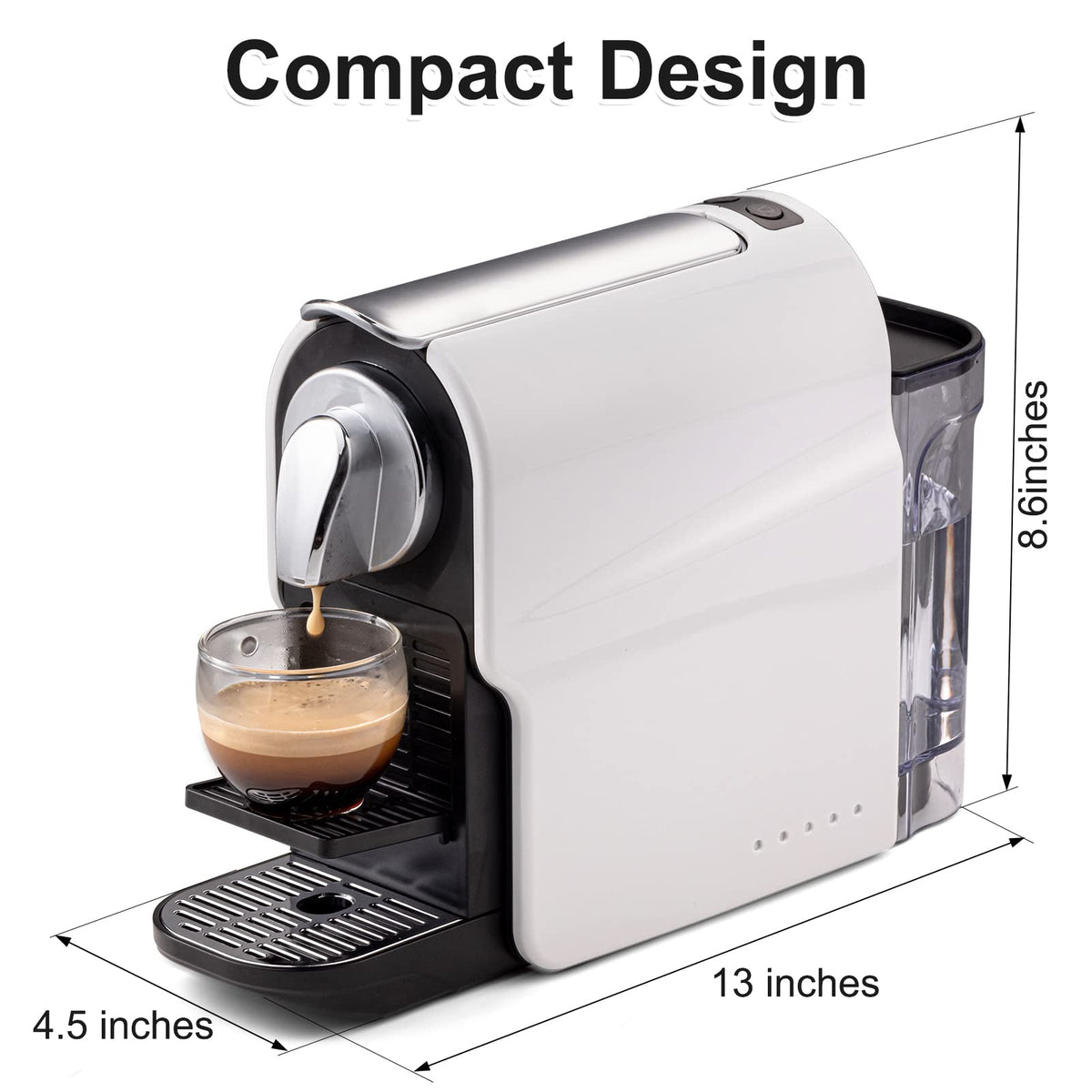 Espresso Pod Machine, 20 Bar, 22oz Removable Water Tank, 1350W J359335