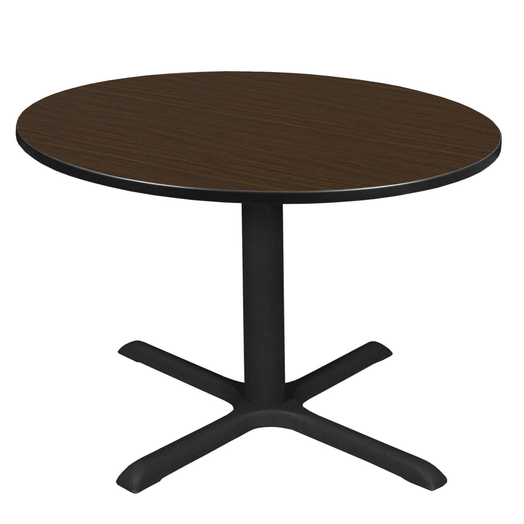 48 in. Round Breakroom Table with Laminate Top and Steel X-Base L170