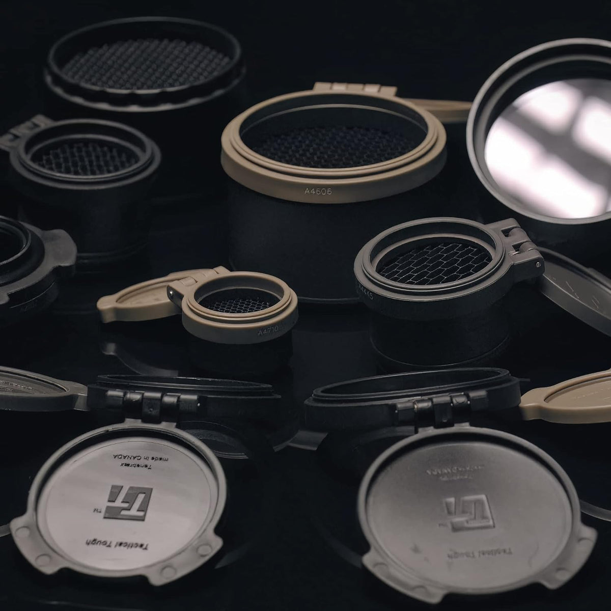 Flip Up Rifle Scope Lens Cap Covers Kit S230513