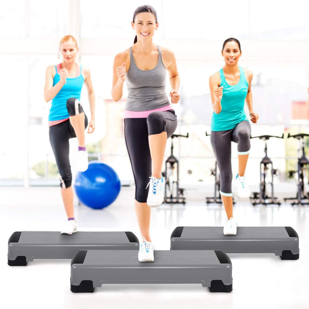 35" Height-Adjustable Non-Slip Aerobic Step Platform B369