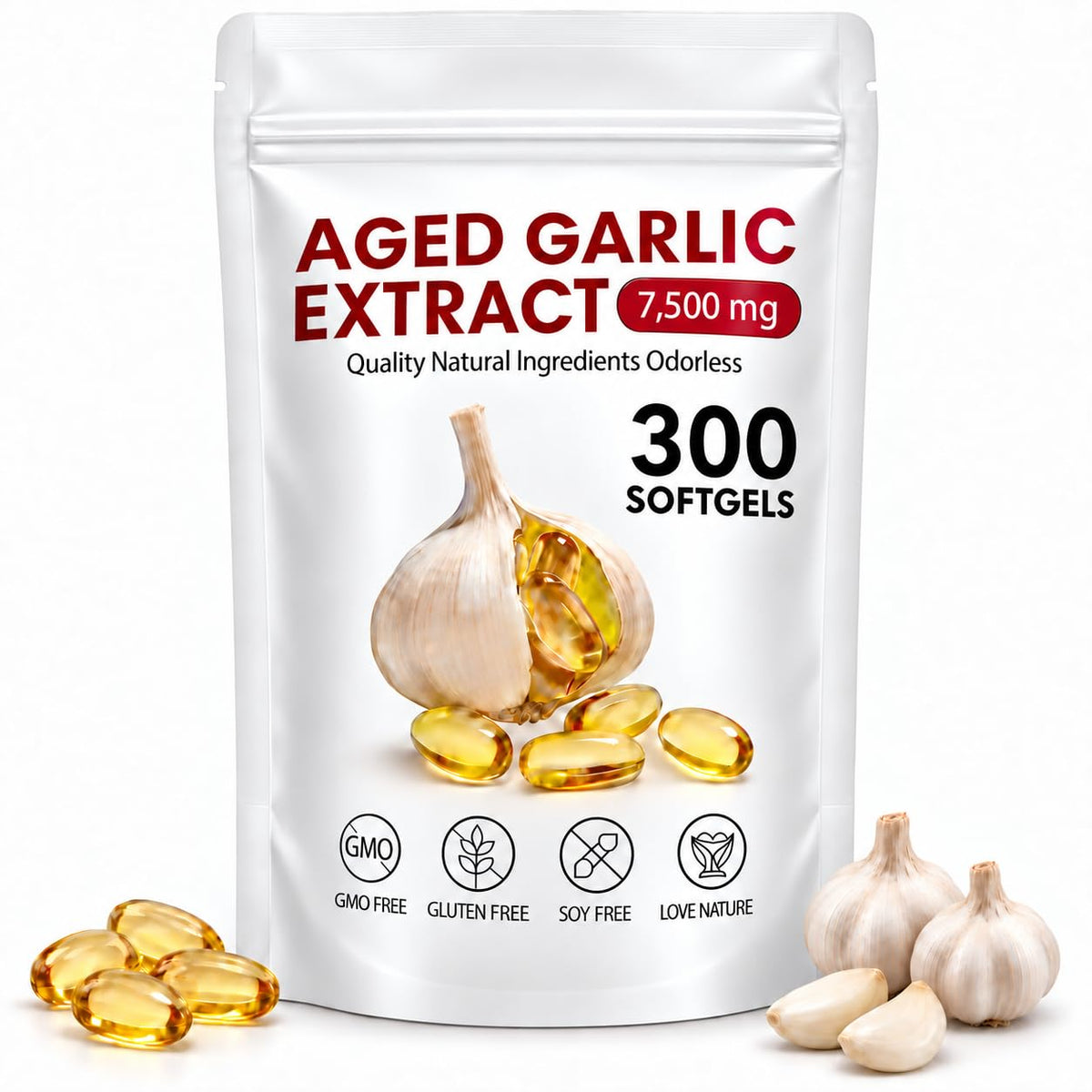 Odorless Garlic Supplement 300 Capsules O817
