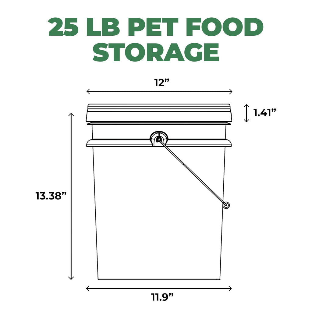 Airtight Pet Food Storage Container 25 lbs Grey E791