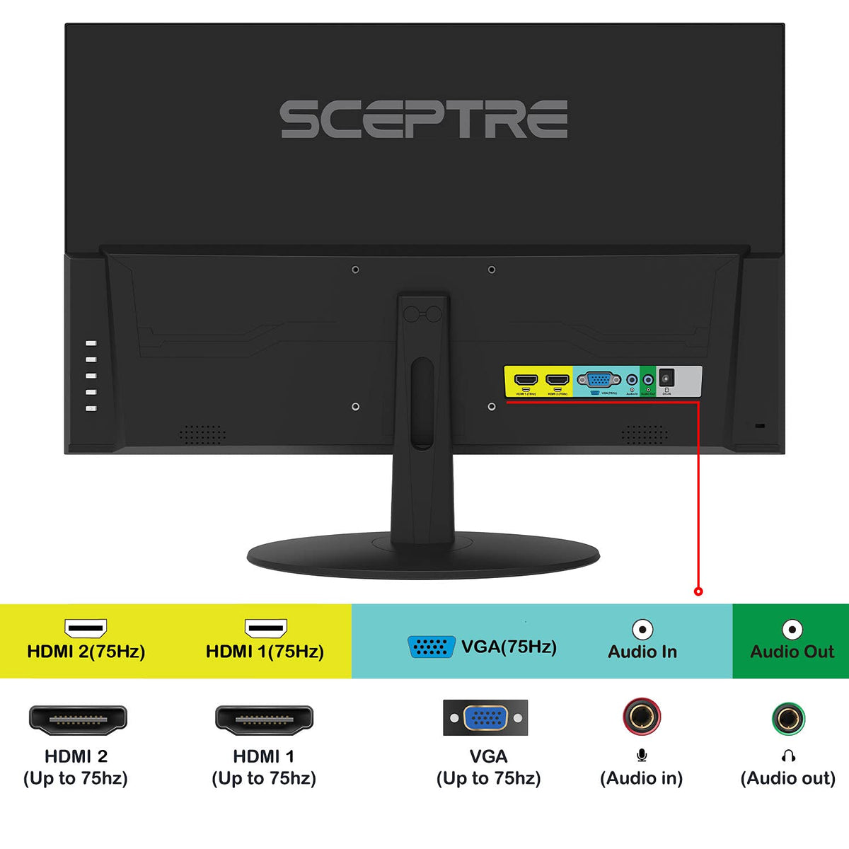 24-Inch IPS LED Computer Monitor 1080p 75Hz Black T1970