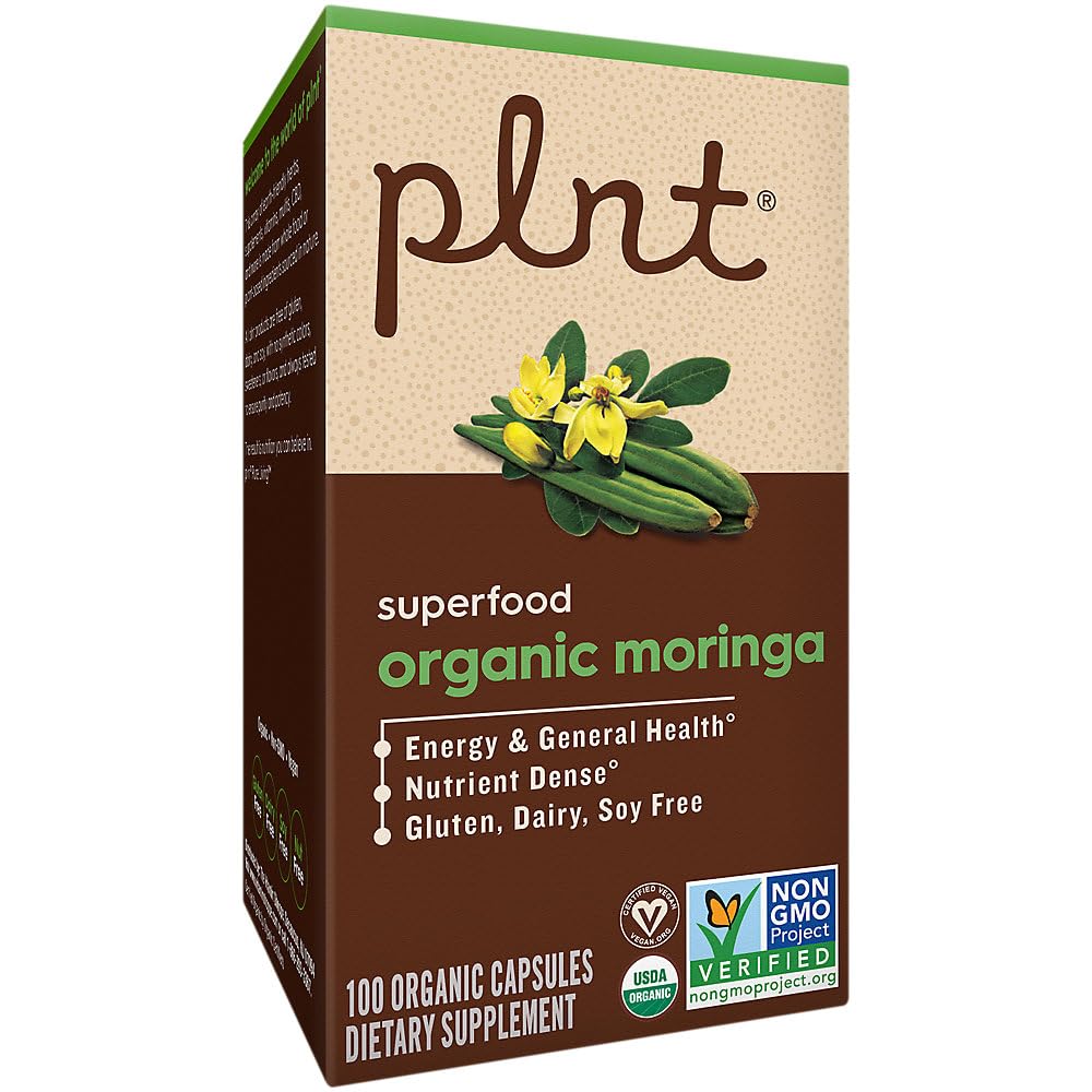Organic Moringa 1,000 MG 100 Capsules M327007