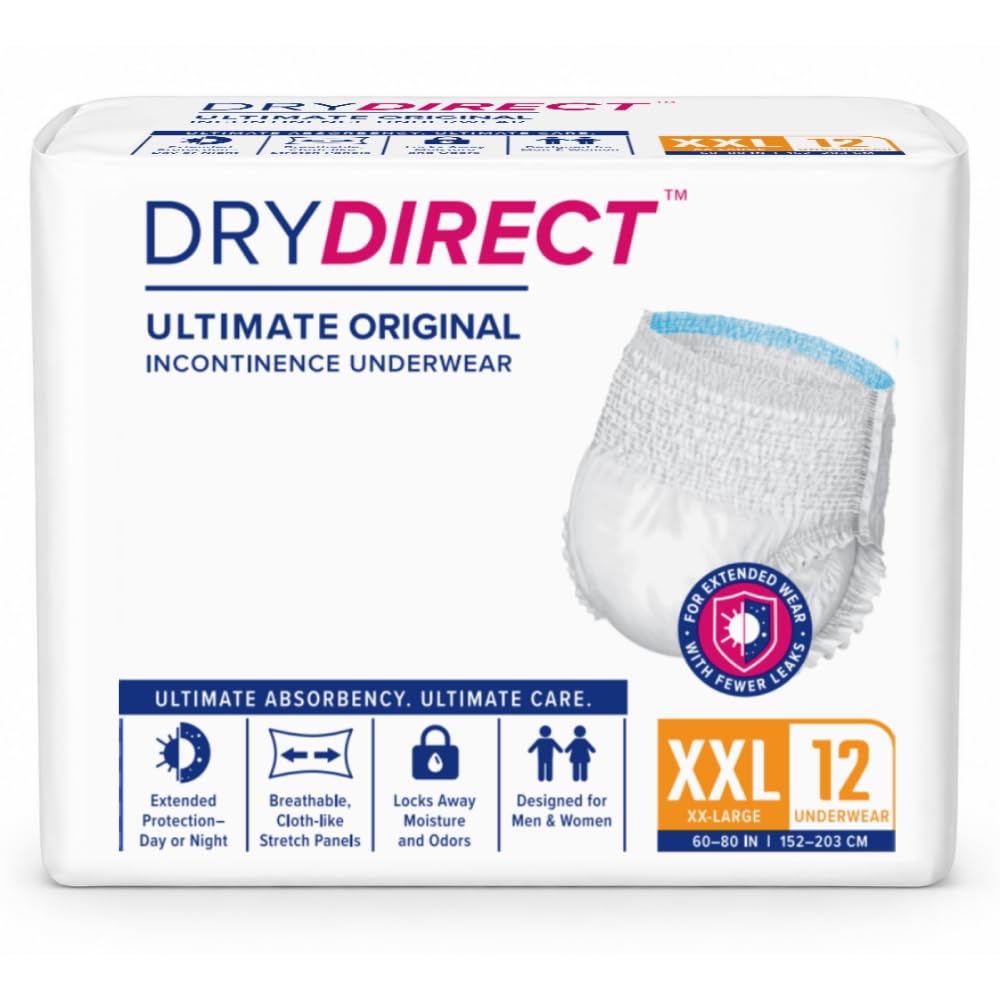 XX-Large Disposable Adult Diapers, Pack of 12 Q836