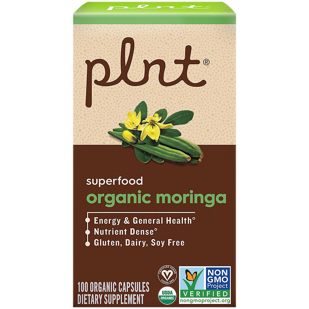 Organic Moringa 1,000 MG 100 Capsules M327007