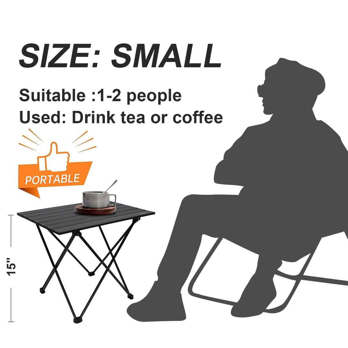 Camping Table Folding Portable Aluminum Lightweight Carry Bag B340