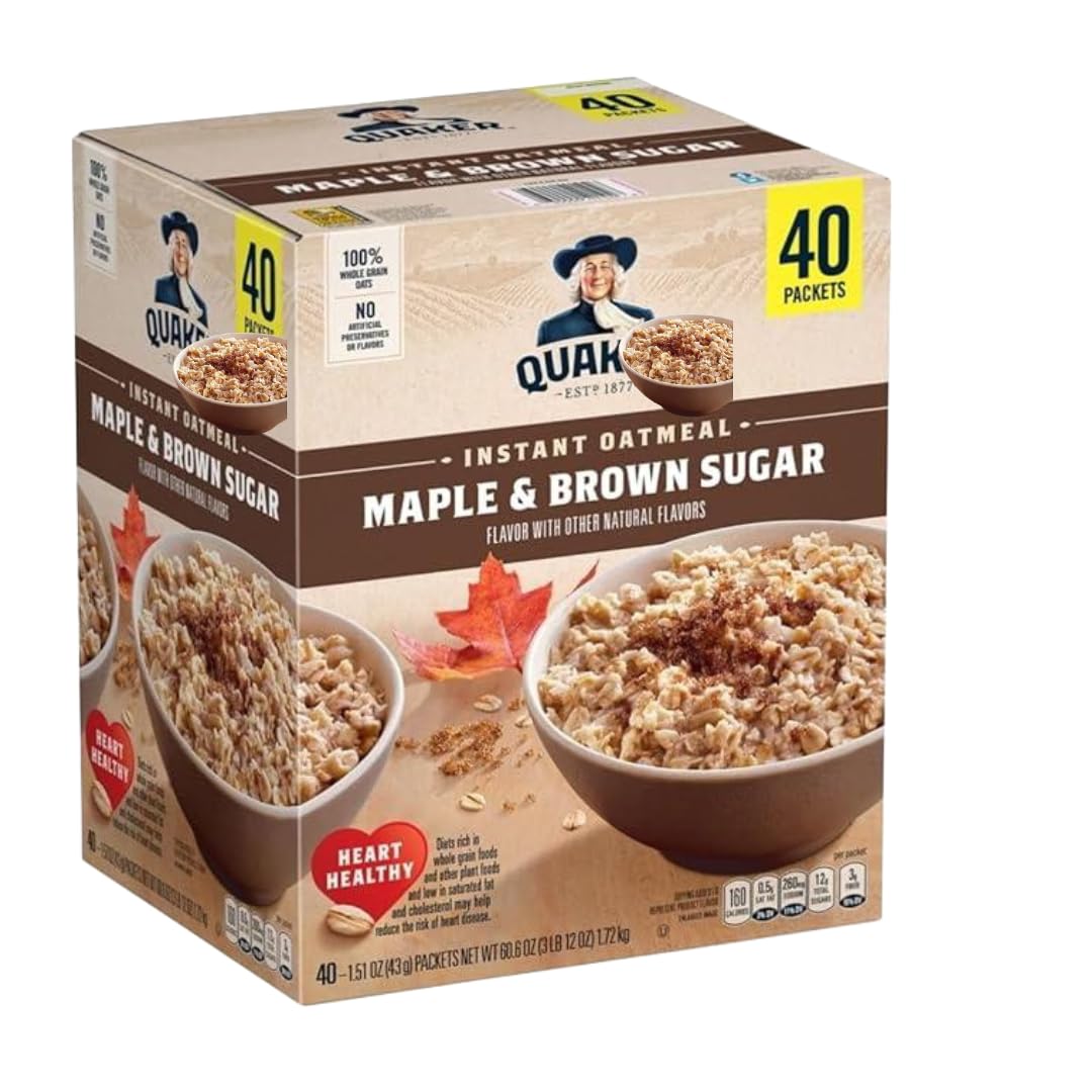 Maple Brown Sugar Instant Oatmeal 40 Count H8507