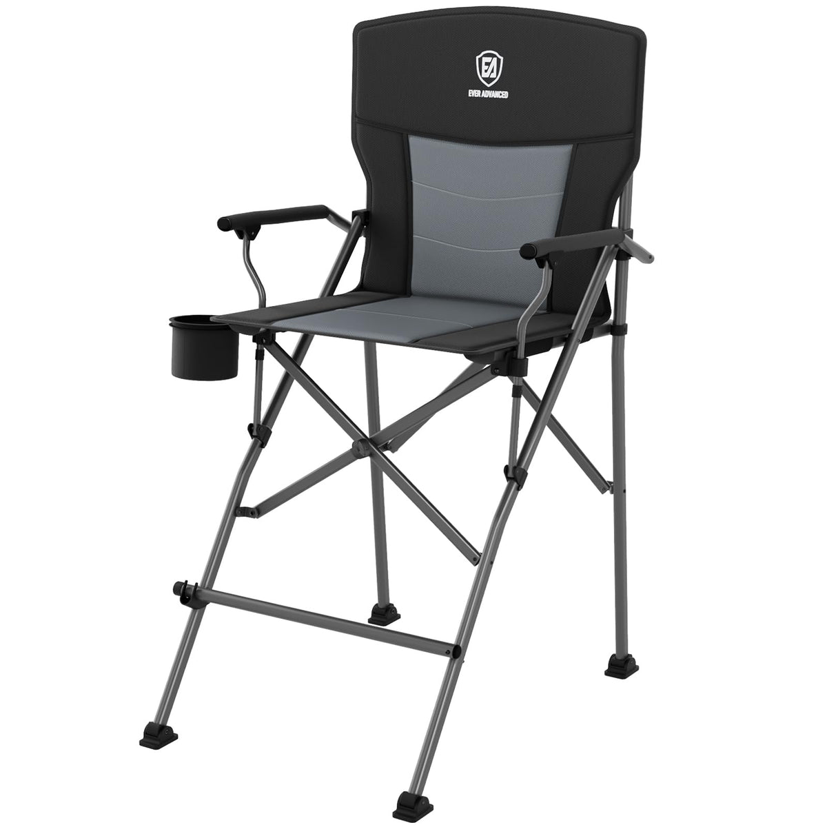Foldable Camping Chair with Carry Bag Black A50998