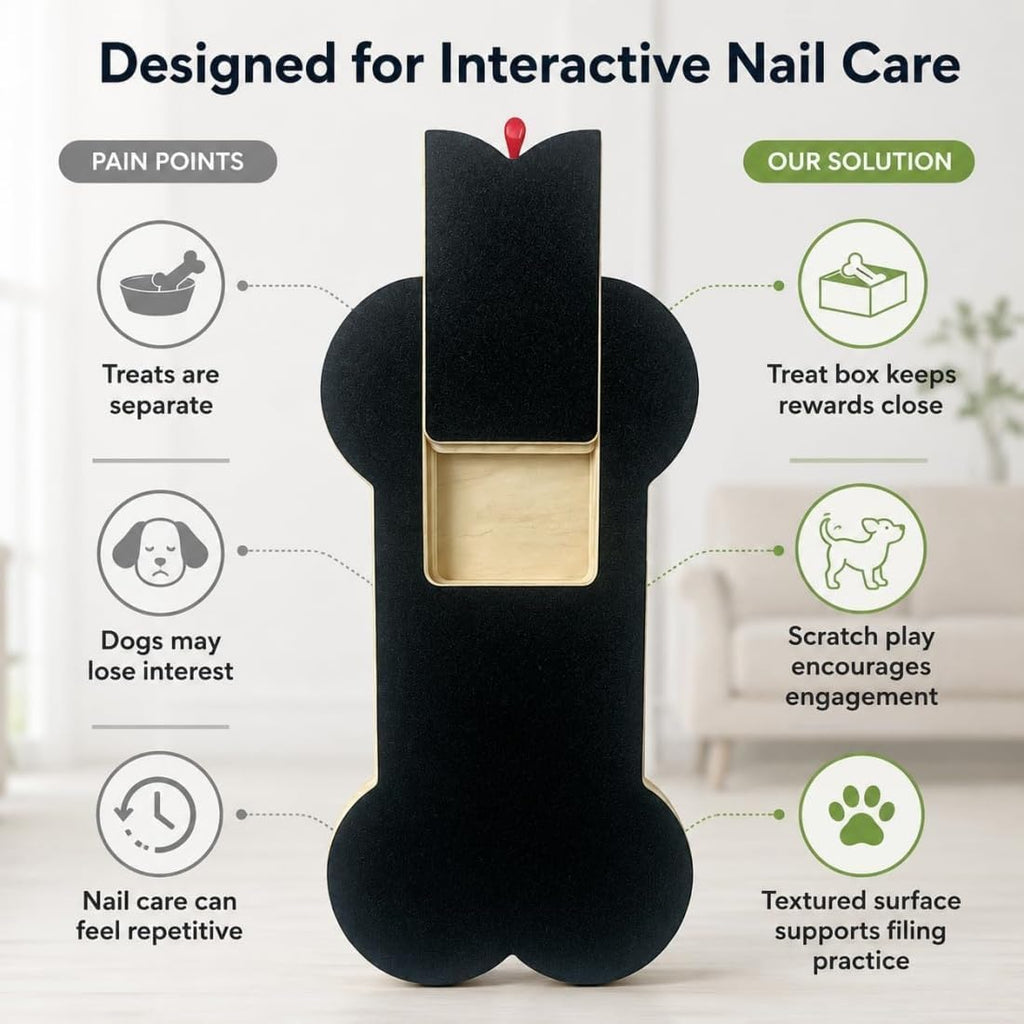 Wooden Dog Nail Scratch Board with Treat Dispenser G23863