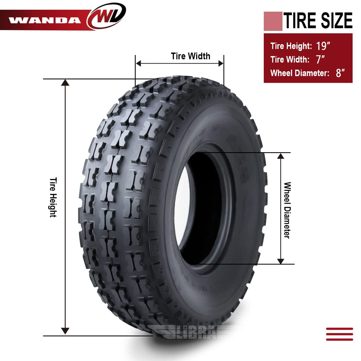 2 New Sport ATV Tires 19x7-8 4PR C6178