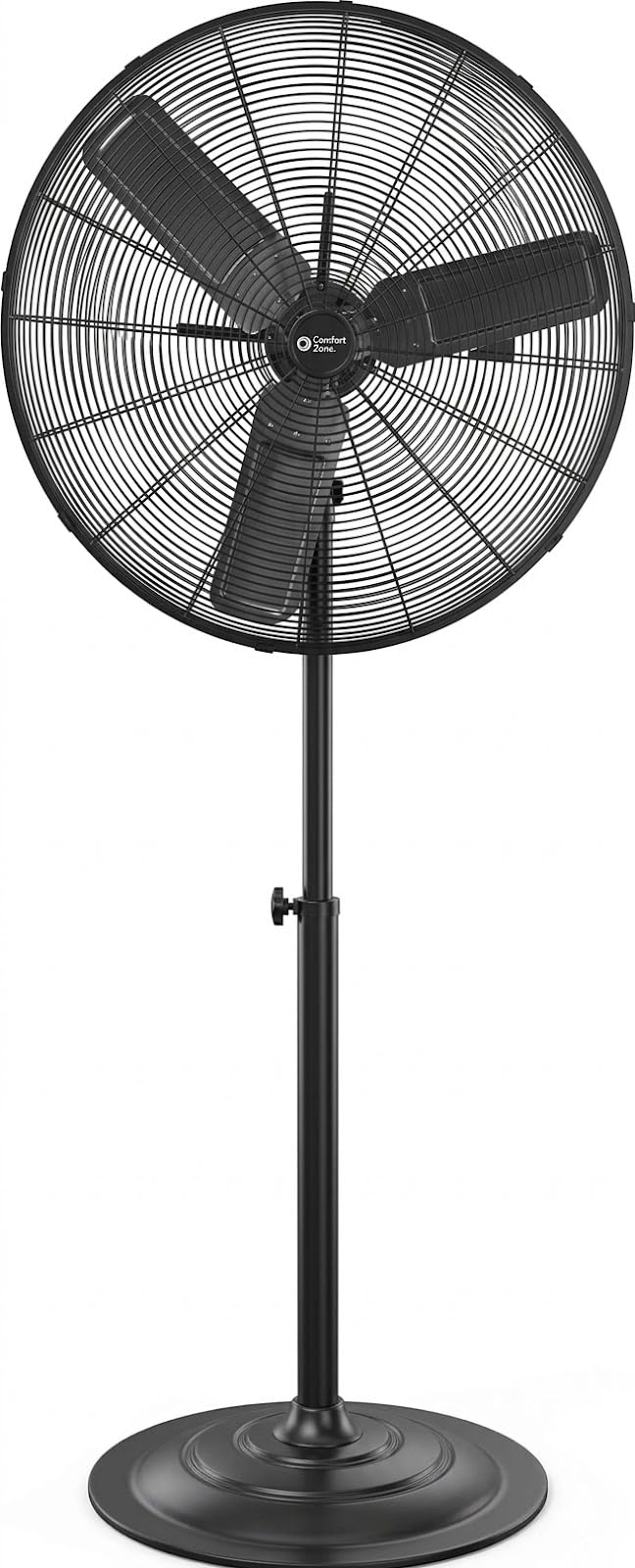Industrial Pedestal Fan, 30 inch, 3 Speed, Adjustable Height, Metal U471