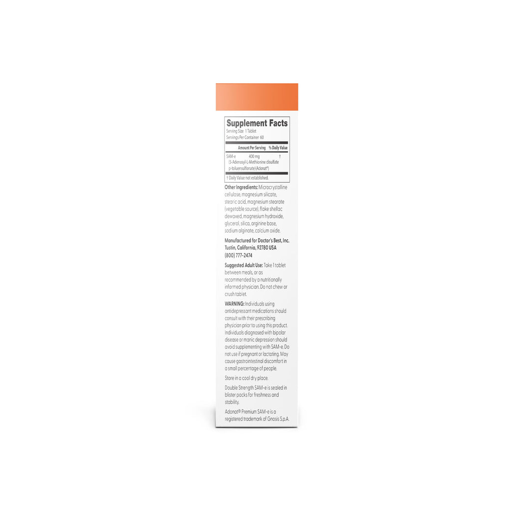 SAM-e Double Strength Supplement, 60 Enteric Coated Tablets G7614