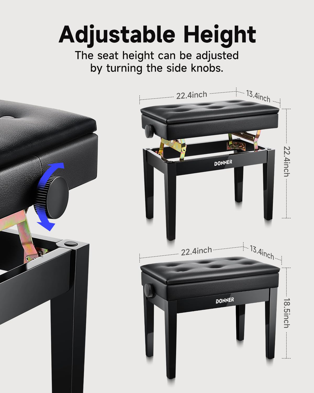 88-Key Weighted Action Digital Piano with Storage Bench K389