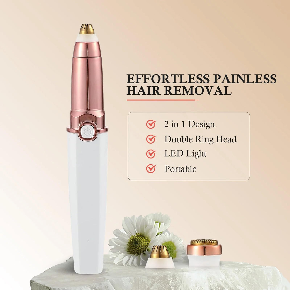 2 in 1 Rechargeable Facial Hair Trimmer and Eyebrow Shaver W731505
