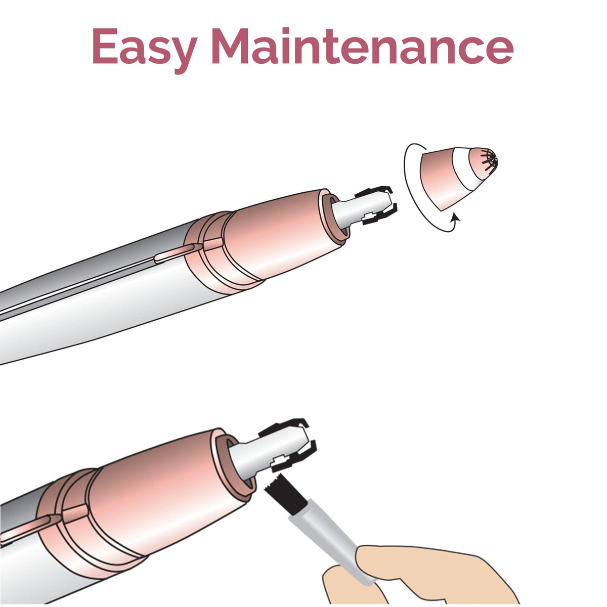 Electric Eyebrow Razor with LED Light M825634