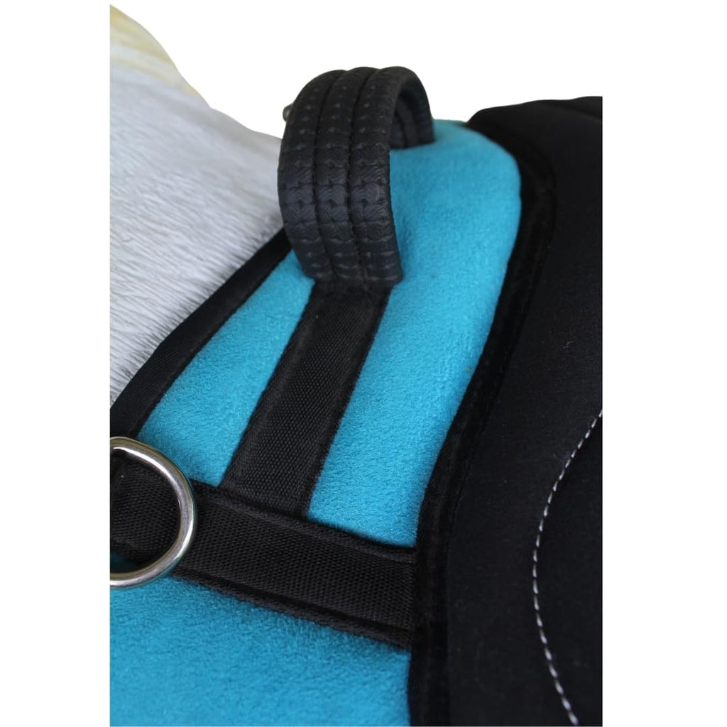 Turquoise Fleece Padded Bareback Pad with Cinch I134