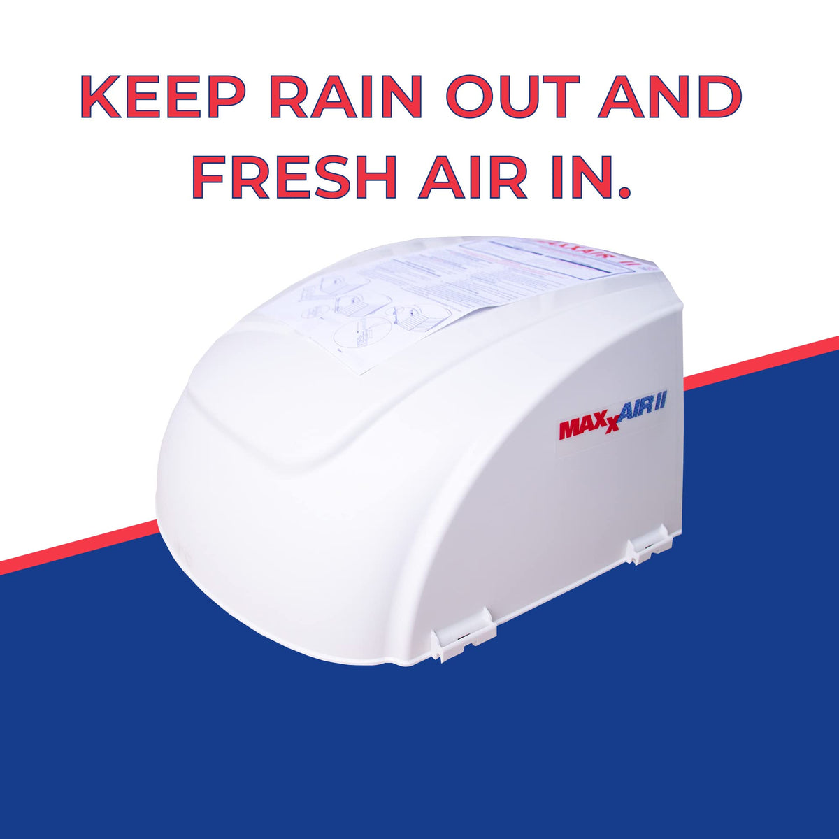 White RV Roof Vent Cover P1974
