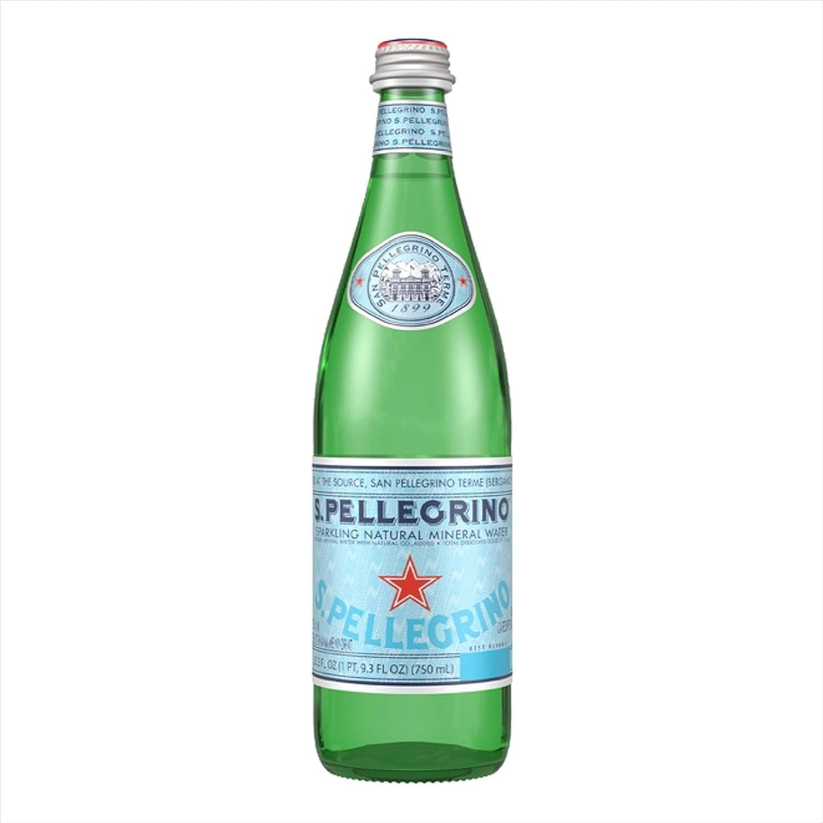 Sparkling Natural Mineral Water 750 mL Glass Bottles 6 Pack S983