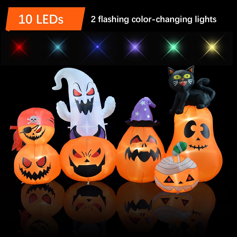 8 FT Inflatable Pumpkin Patch Yard Décor B942497