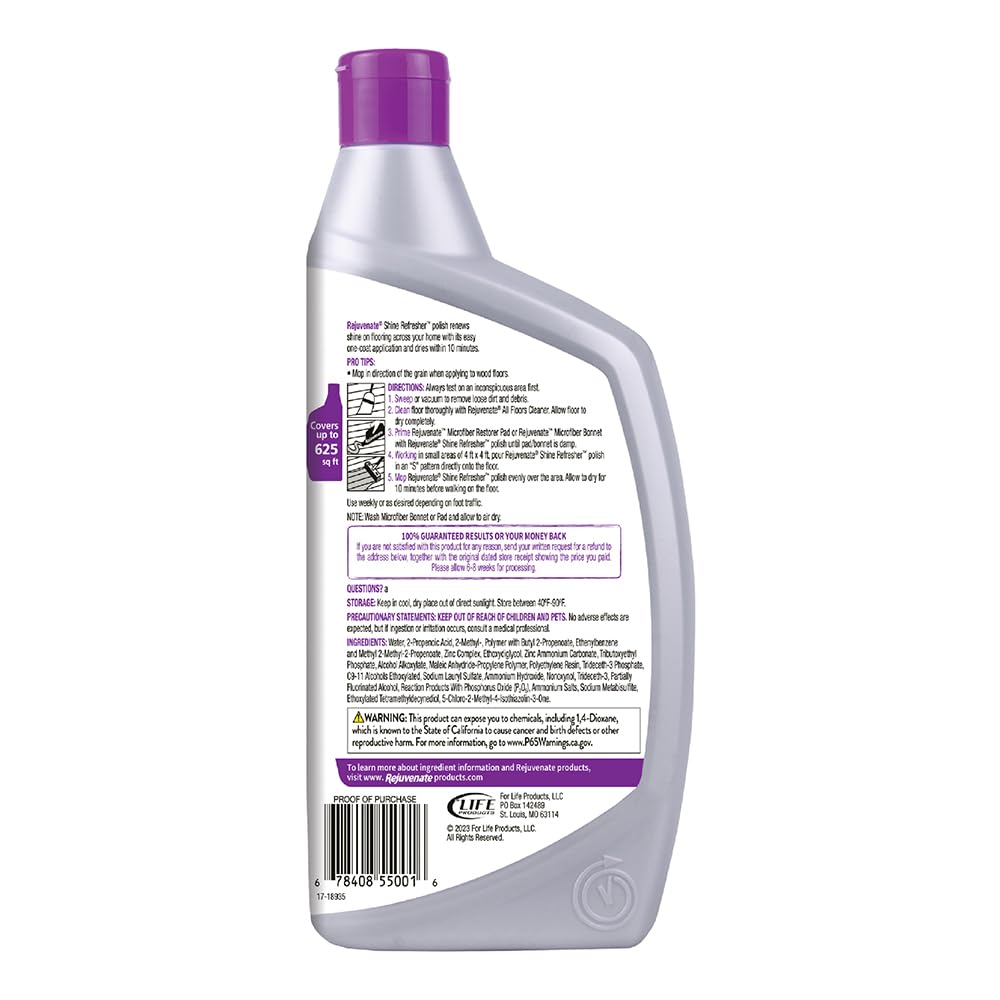 Floor Polish for Sealed Hardwood, Laminate, Vinyl and Tile, 32 Ounces (Pack of 2) P984