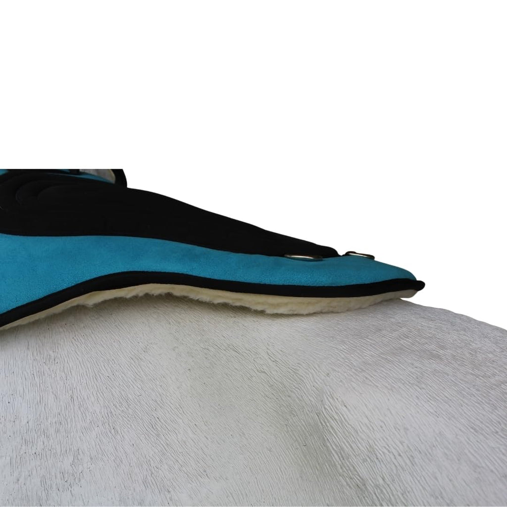 Turquoise Fleece Padded Bareback Pad with Cinch I134