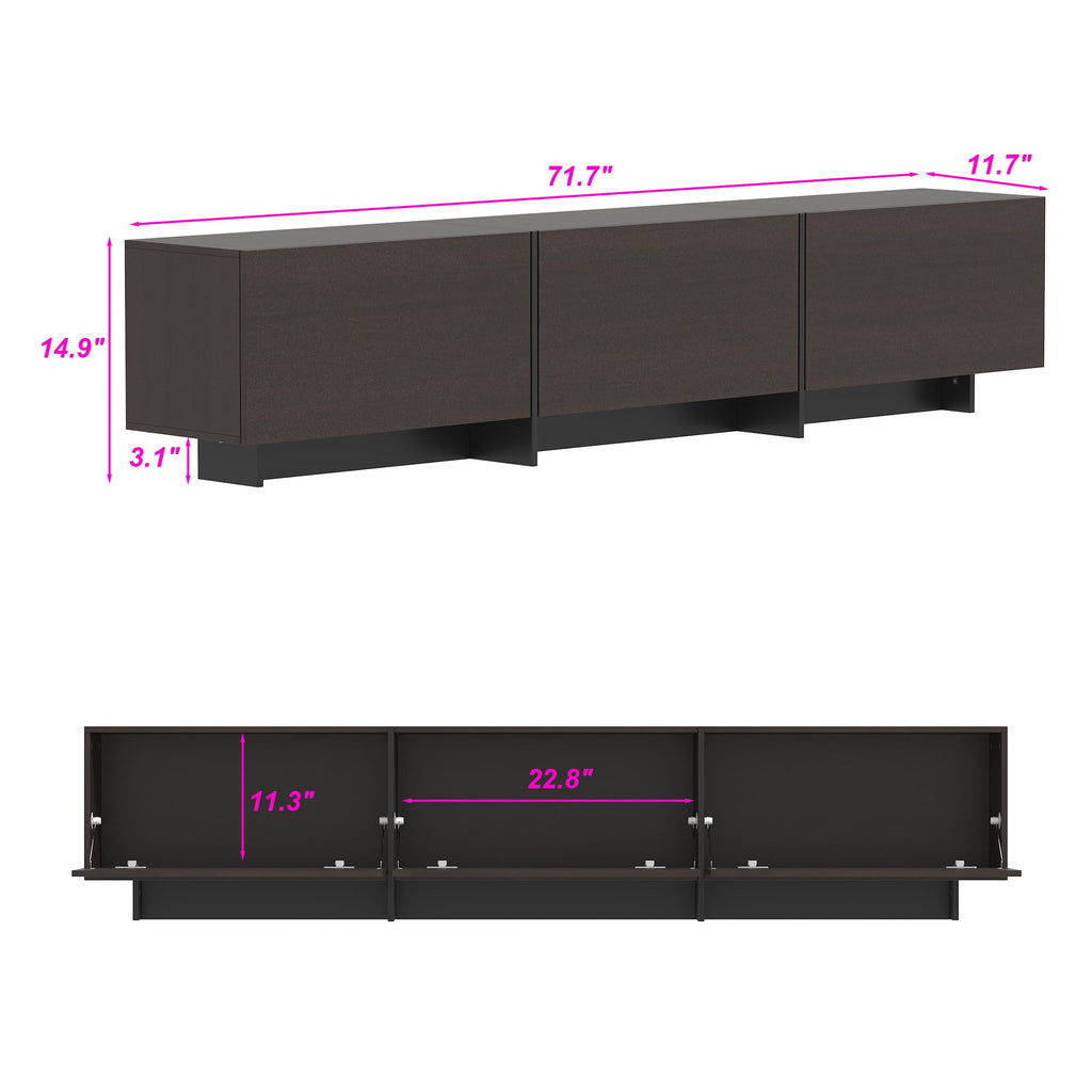 Brown TV Stand with 3 Drawers C8872