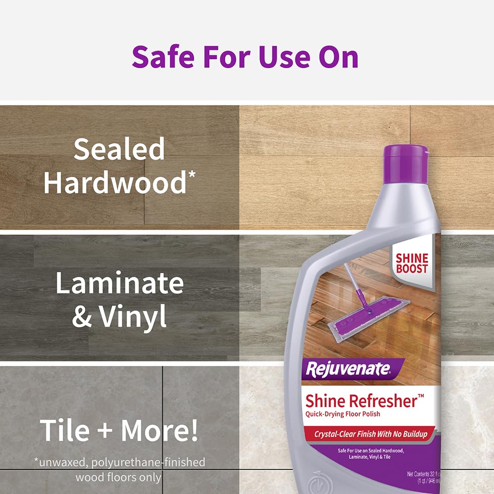 Floor Polish for Sealed Hardwood, Laminate, Vinyl and Tile, 32 Ounces (Pack of 2) P984