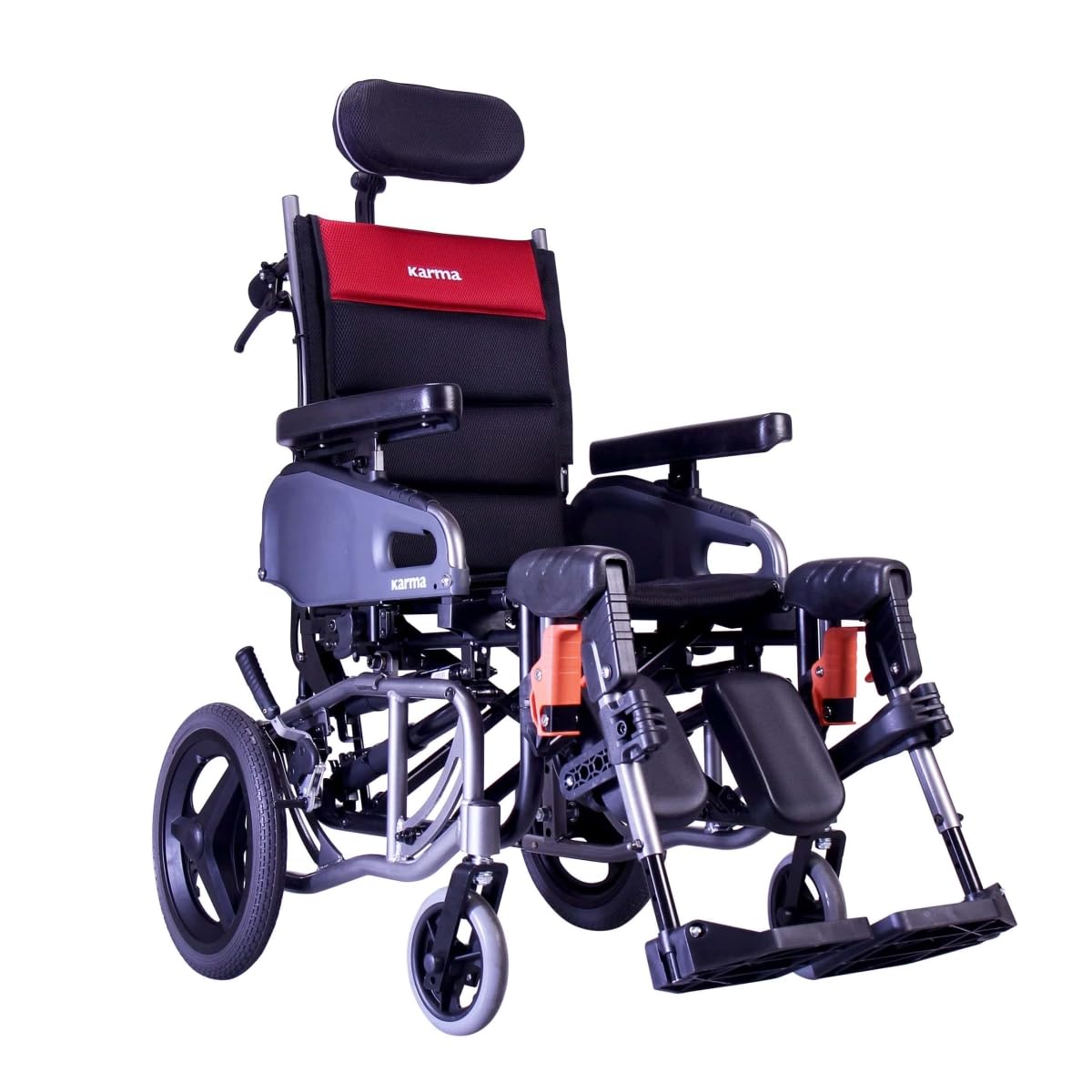 16" Reclining Transport Wheelchair with Elevating Leg Rest E985753