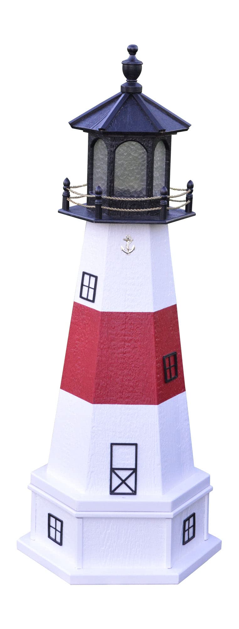 70" Tall Solar LED Outdoor Lighthouse with Base I330