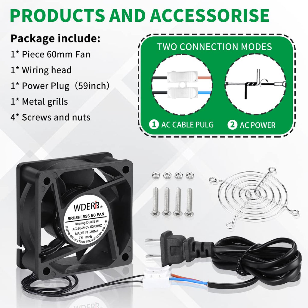 60mm x 25mm Mini Muffin Fan Cooling Axial AC P206