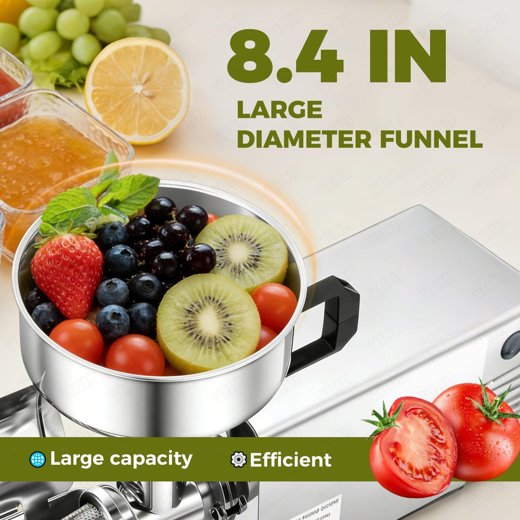 450W Metal Tomato Sauce Maker 8.5in Food-Grade Stainless Steel D2301