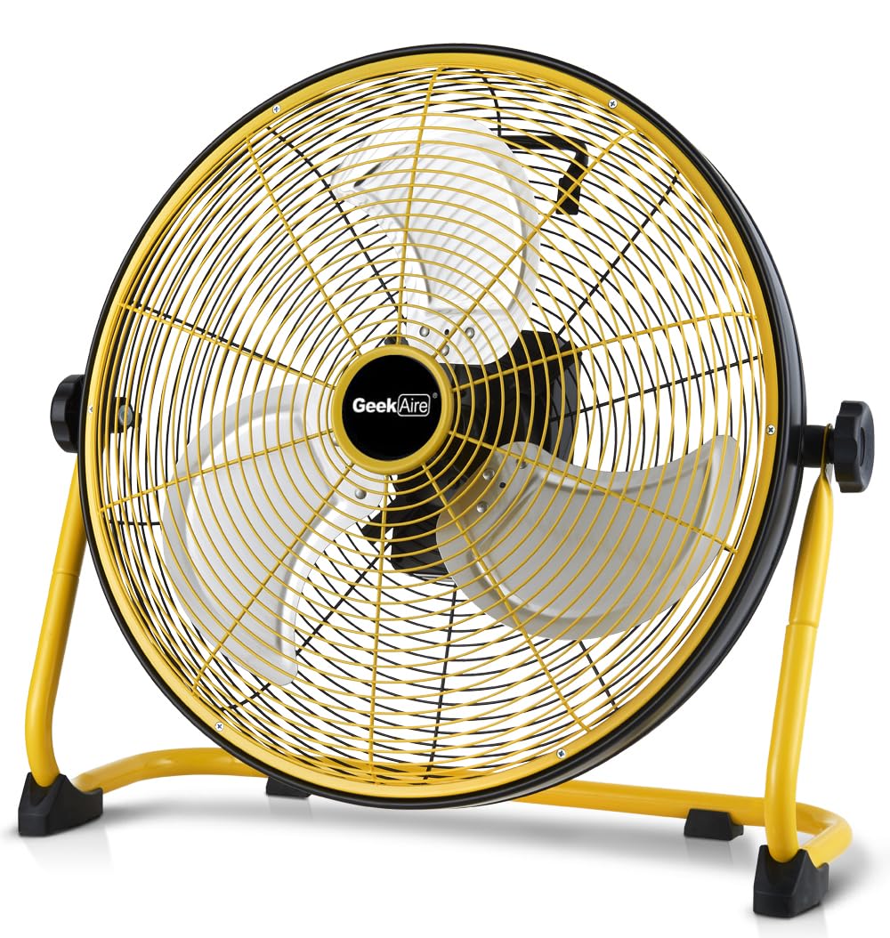16" Portable Battery Operated Metal Floor Fan E759