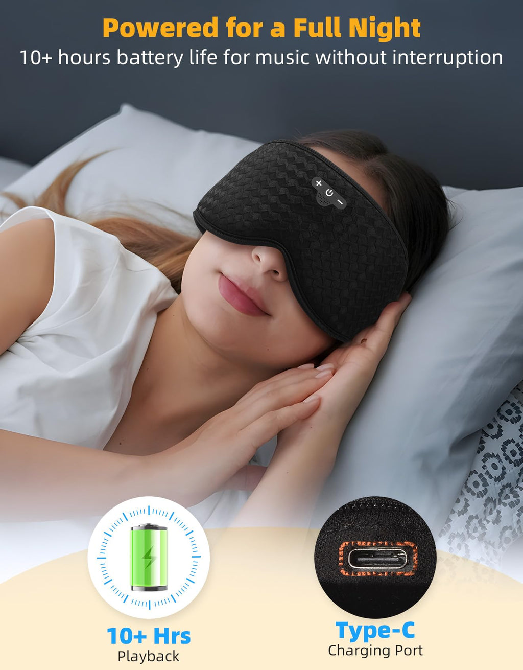 Blackout Sleep Mask with Bluetooth Headphones P760