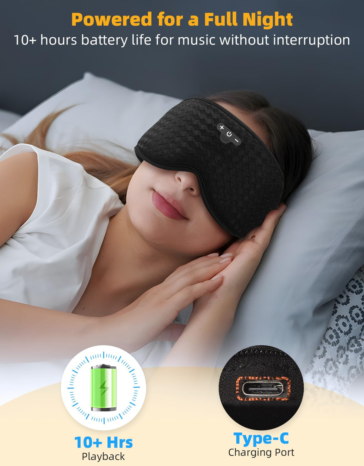 Blackout Sleep Mask with Bluetooth Headphones P760