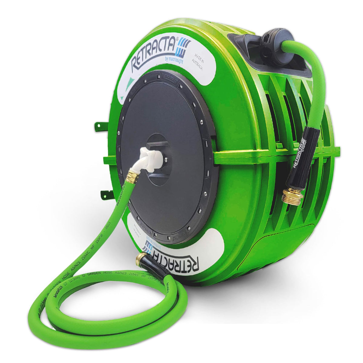 60 Ft Heavy Duty Retractable Garden Hose Reel with Swivel Bracket Z166008