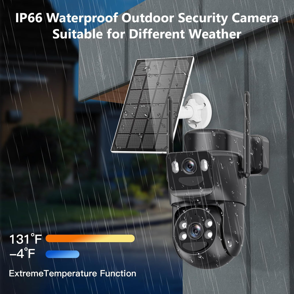 4K Solar Security Camera Wireless Outdoor Battery Powered 360°PTZ Z9790