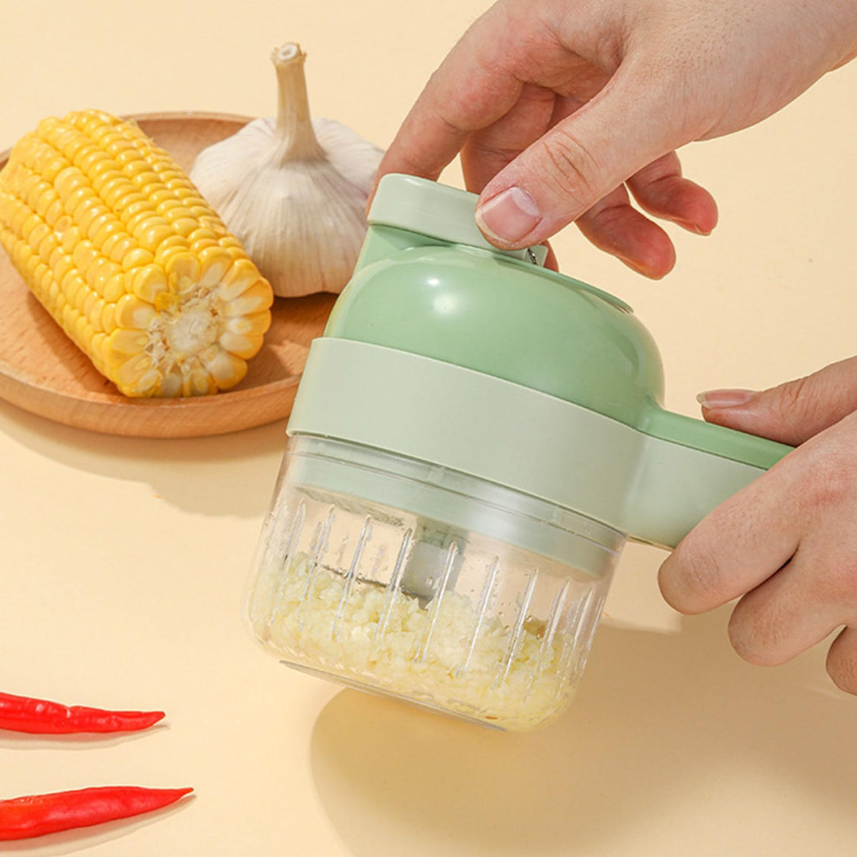 4 in 1 Handheld Electric Vegetable Cutter Set L600904