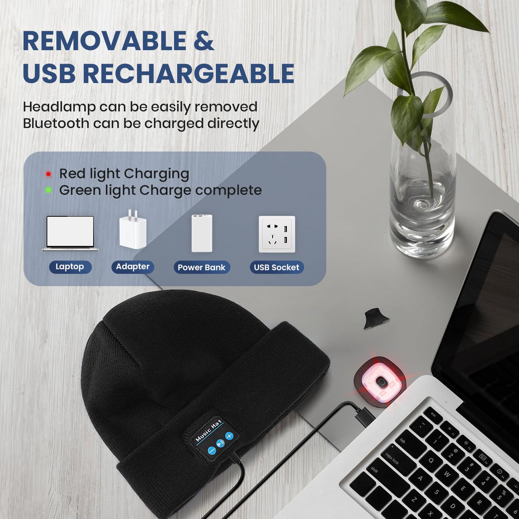 Bluetooth Beanie Hat with Light 2 Pack X128