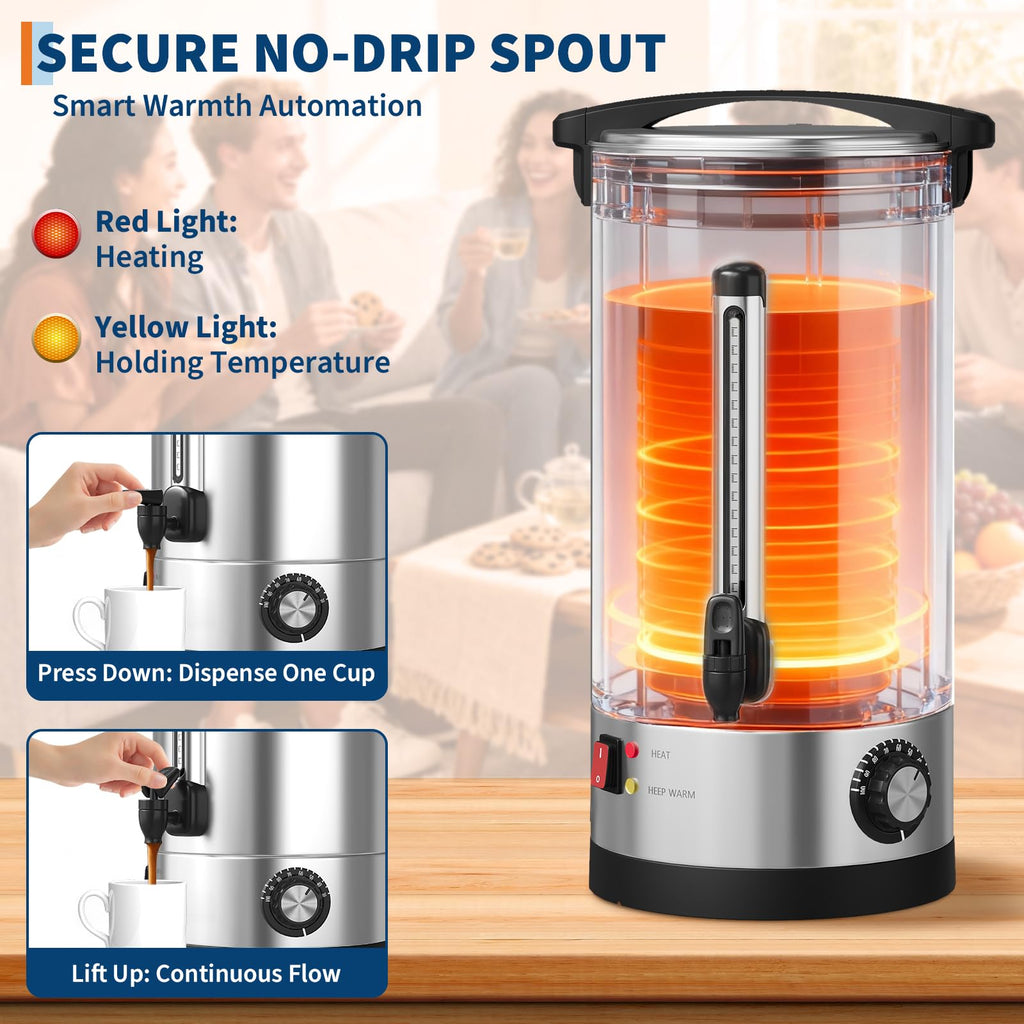 10L Double Wall Stainless Steel Coffee Urn U28841