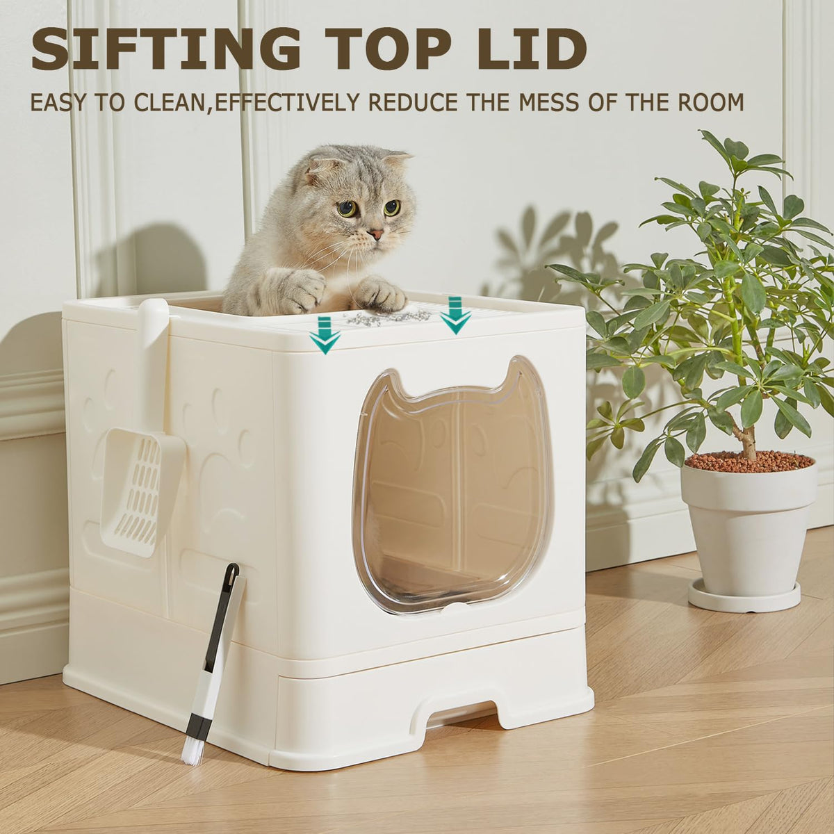Covered Cat Litter Box with Lid R54795