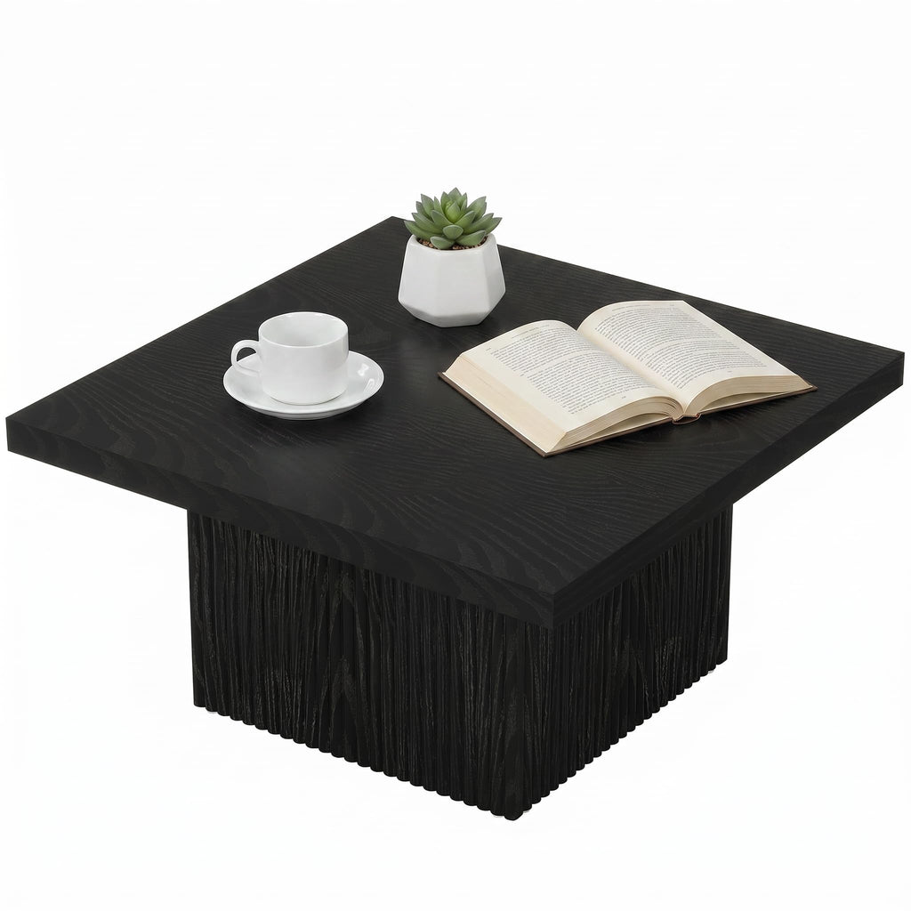 31.5" Square Fluted Wood Coffee Table G708375