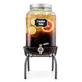2 Gallon Glass Beverage Dispenser with Stand and Lid V46391