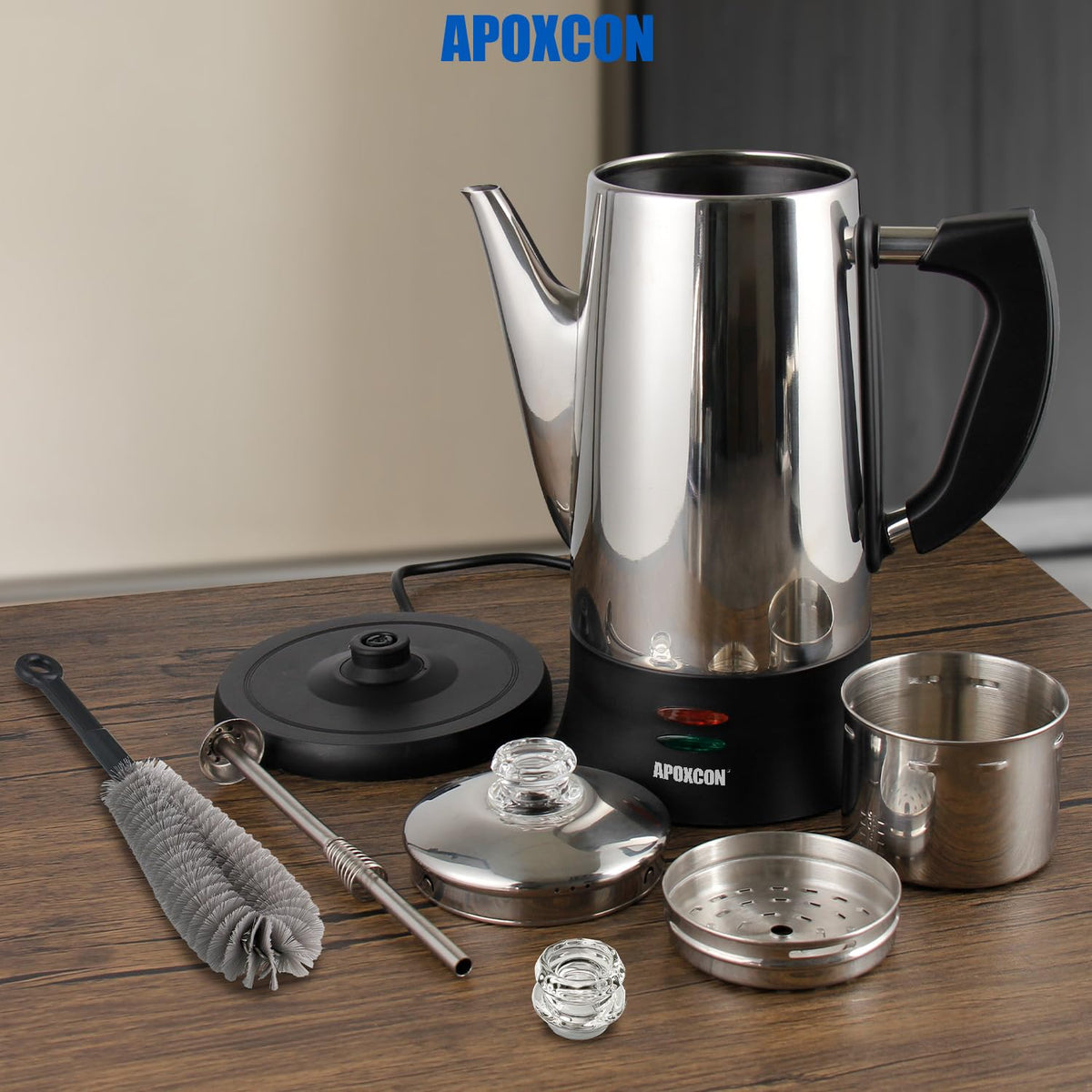 Electric Stainless Steel Coffee Percolator 12 Cup R112
