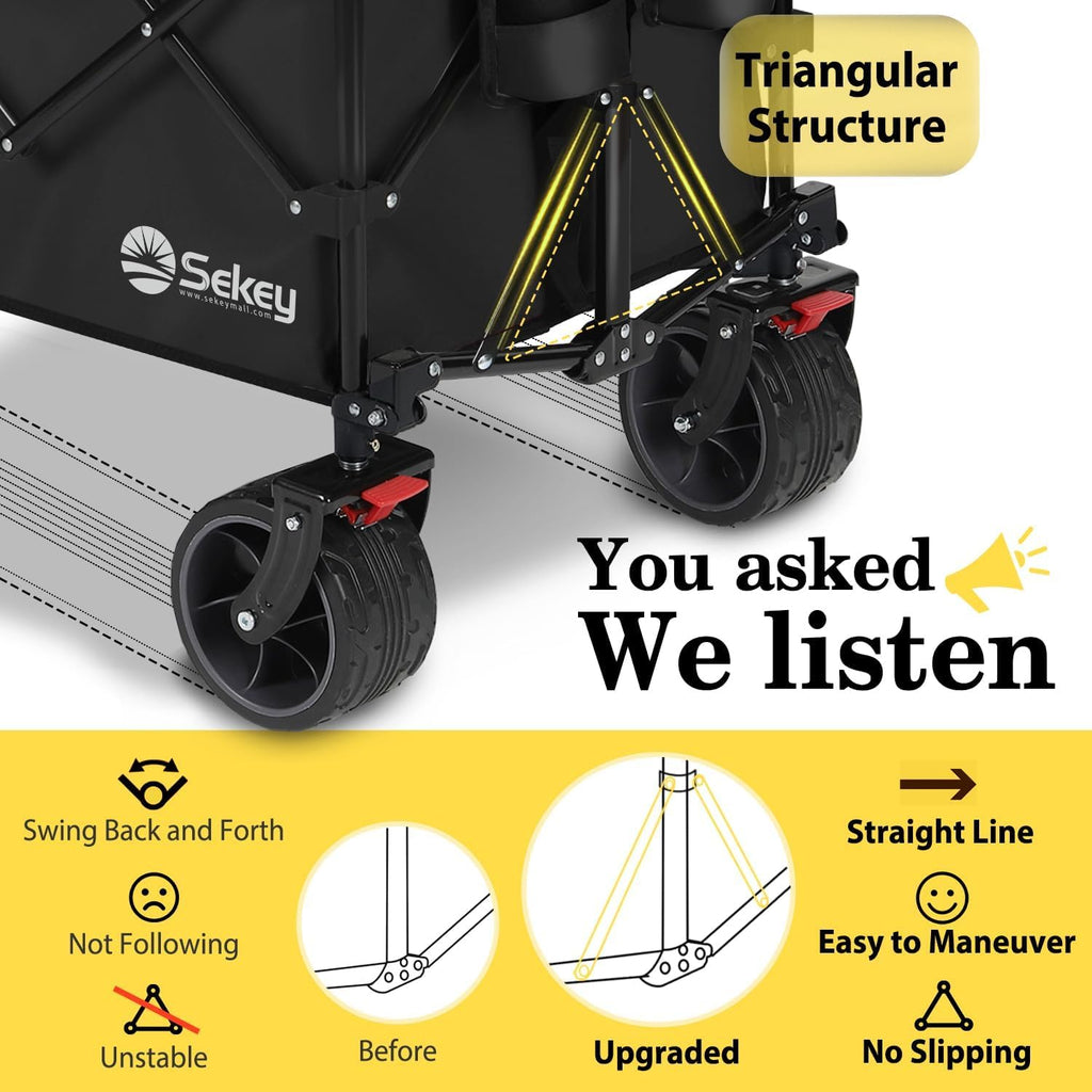 300L Extended Collapsible Wagon, 660 lb Capacity Z8711