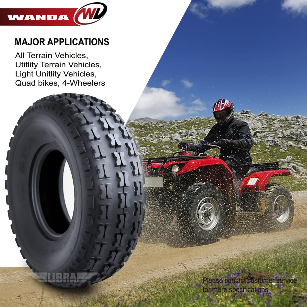 2 New Sport ATV Tires 19x7-8 4PR C6178