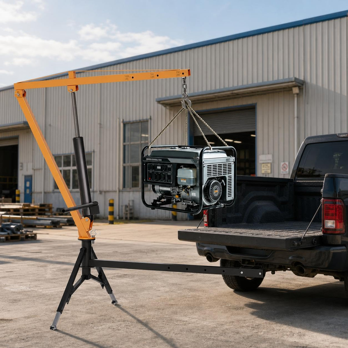 1000 lb Hitch Mount Hydraulic Pickup Truck Crane N7017